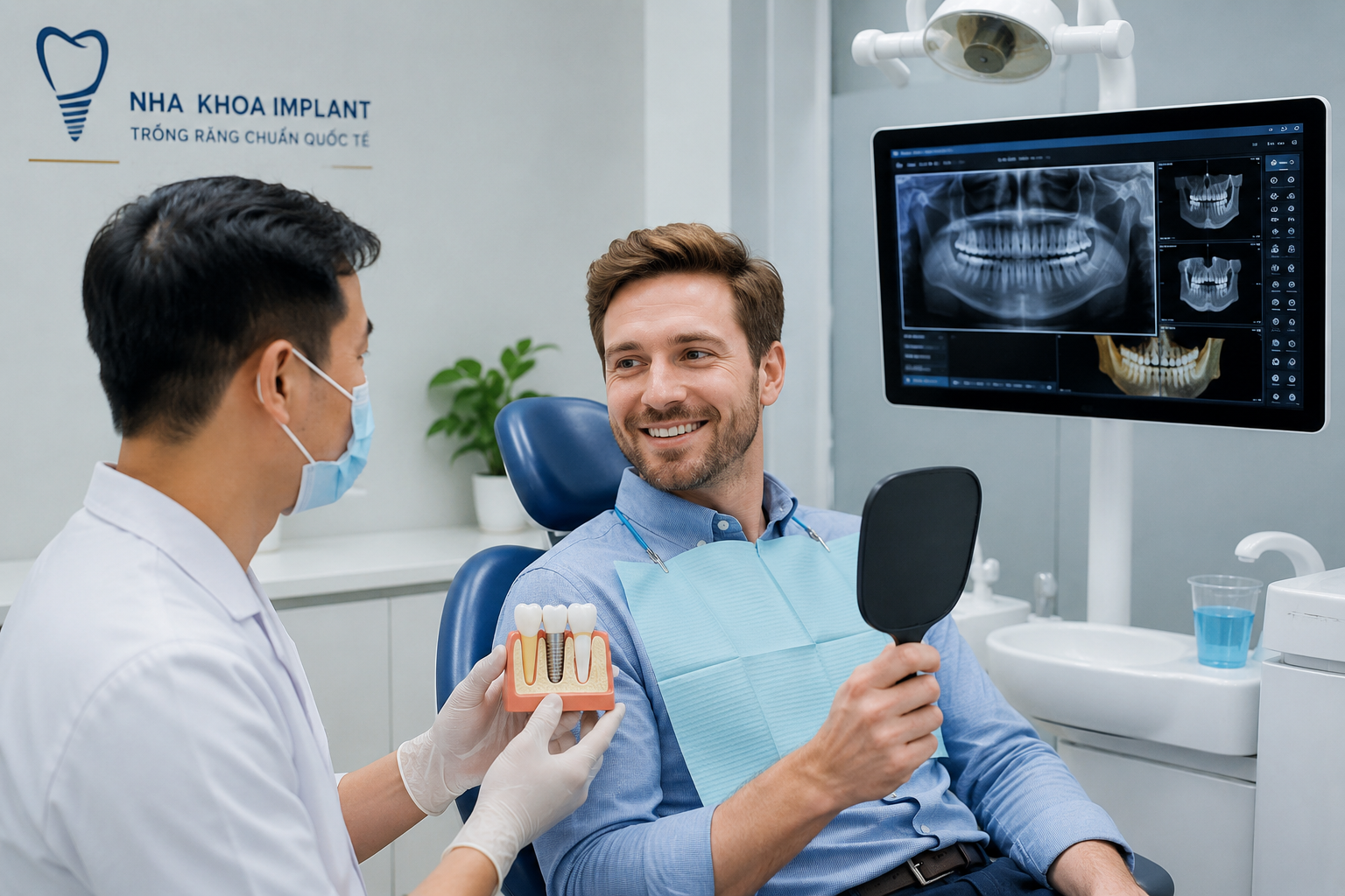 International patient receiving Dental Implants in Vietnam