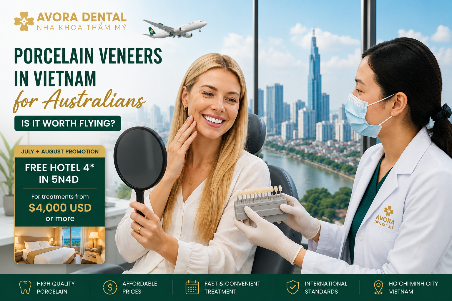 porcelain veneers in Vietnam for Australians