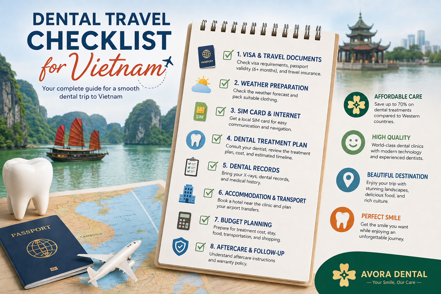dental travel checklist for Vietnam