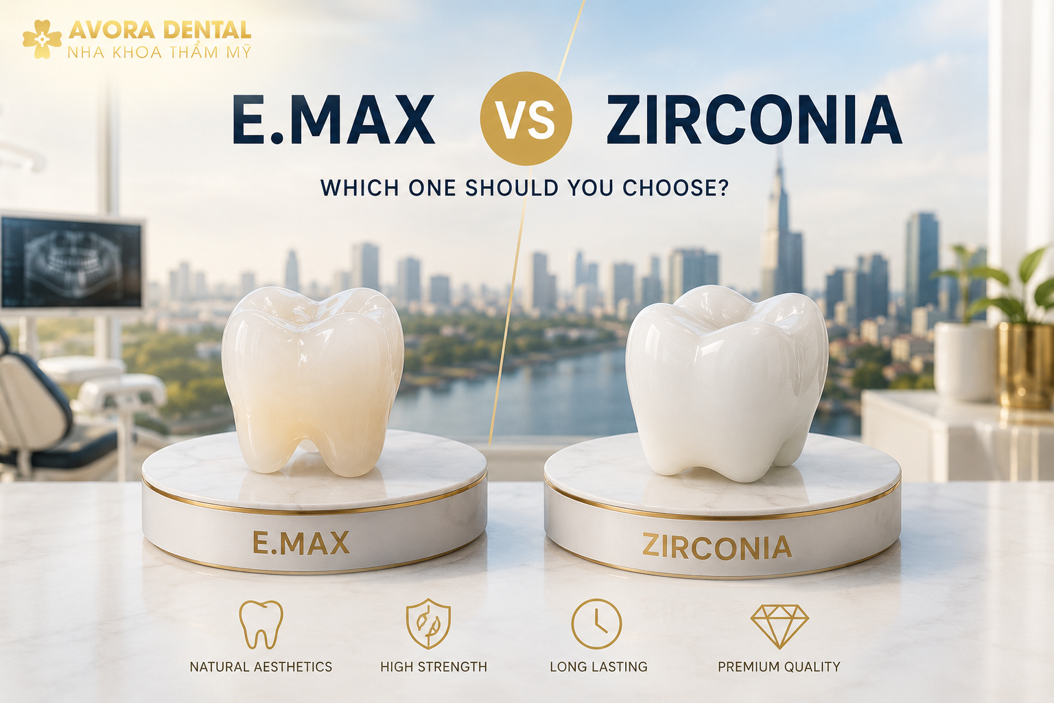 E.max vs zirconia crowns