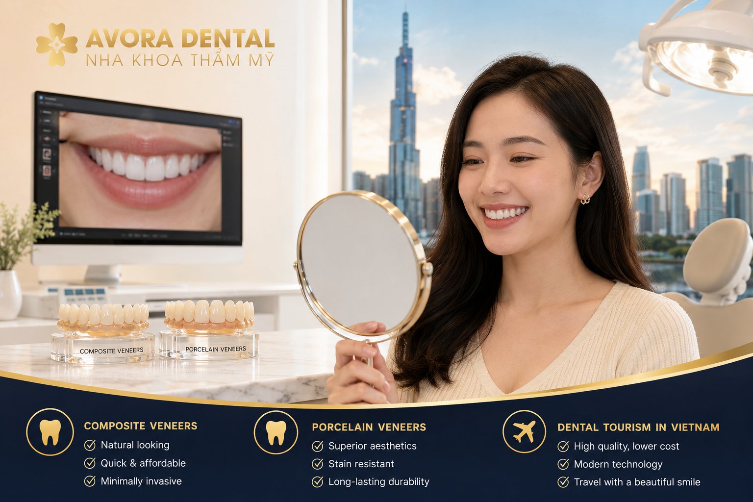 composite vs porcelain veneers Vietnam