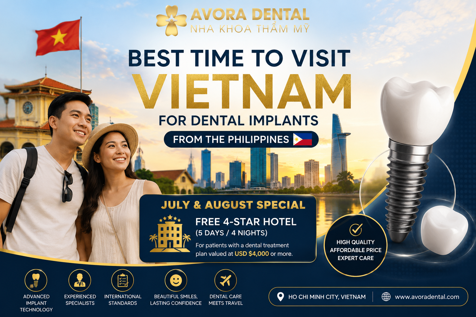 best time to visit Vietnam for dental implants