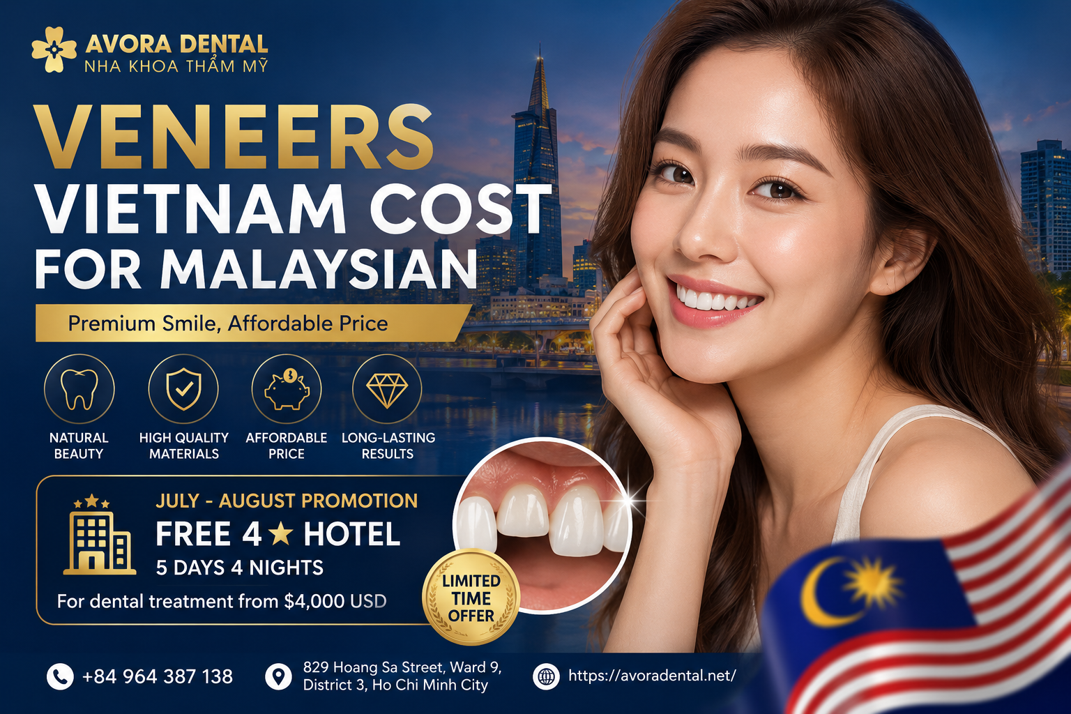 veneers Vietnam cost for Malaysian