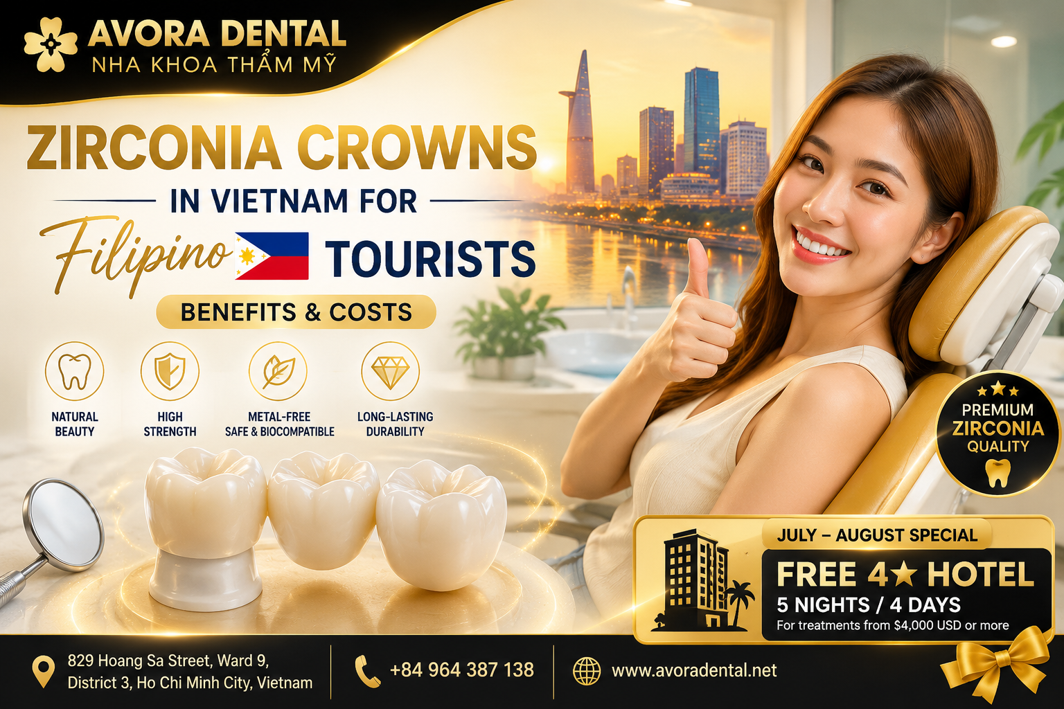 zirconia crowns in Vietnam for Filipinos